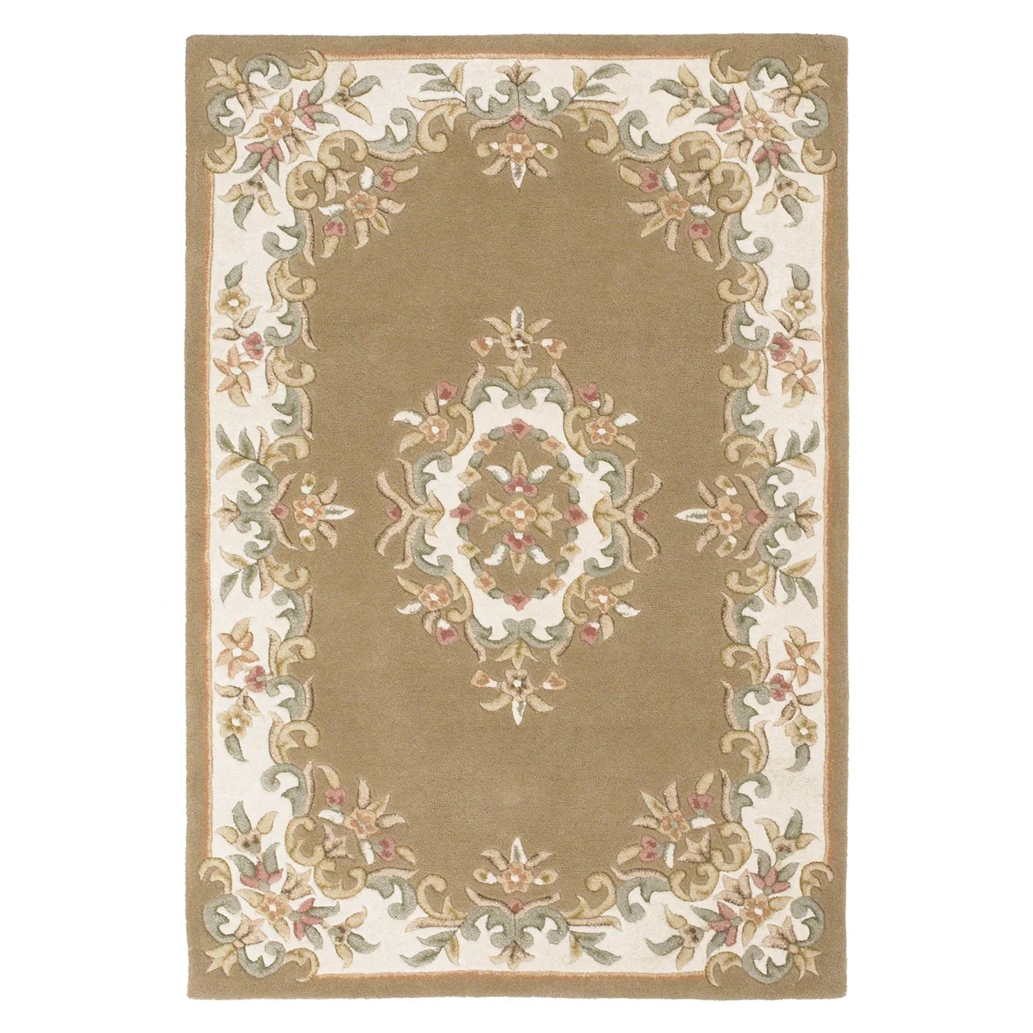 Royal Beige Colour Traditional Hand tufted Wool Rug - Pendle Village Furniture