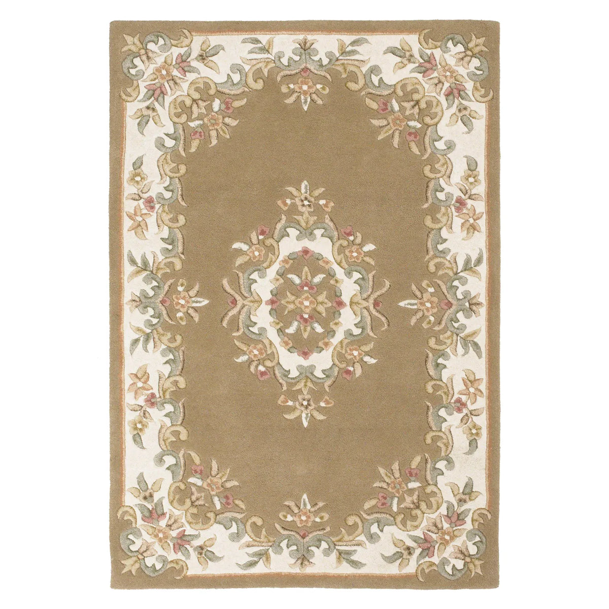 Royal Beige Colour Traditional Hand tufted Wool Rug - Pendle Village Furniture