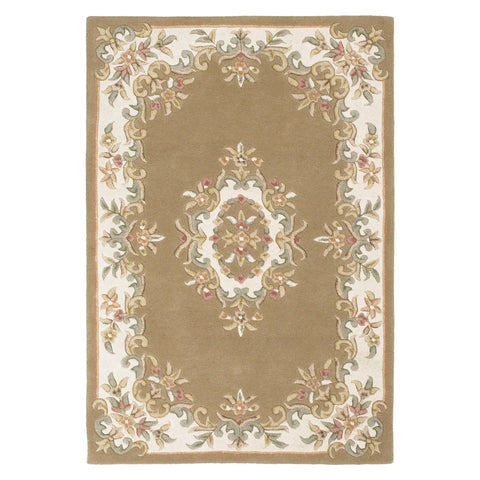 Royal Beige Colour Traditional Hand tufted Wool Rug - Pendle Village Furniture