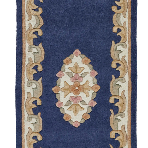 Royal Navy Traditional Hand Tufted Wool Runner Rug - Pendle Village Furniture