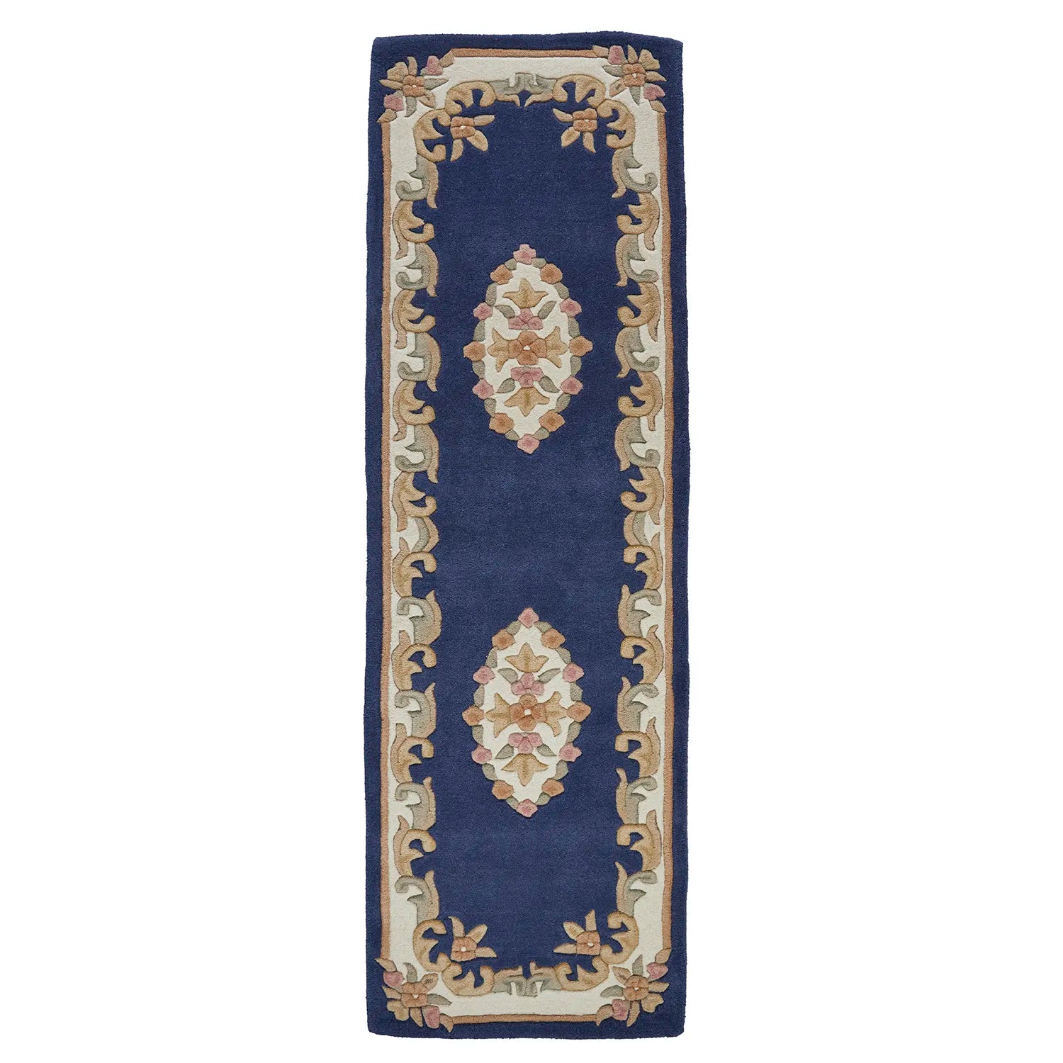 Royal Navy Traditional Hand Tufted Wool Runner Rug - Pendle Village Furniture