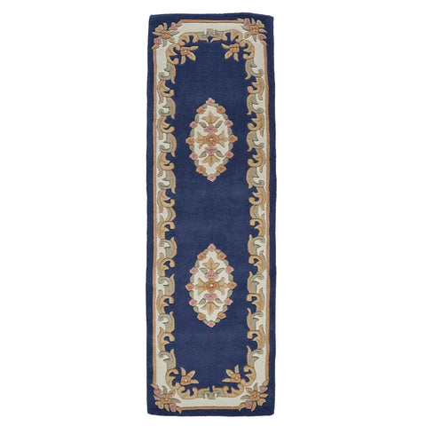 Royal Navy Traditional Hand Tufted Wool Runner Rug - Pendle Village Furniture