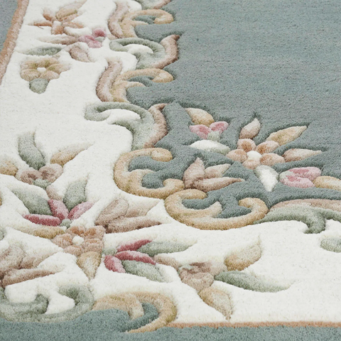 Royal Green Traditional Hand Tufted Wool Rug - Pendle Village Furniture