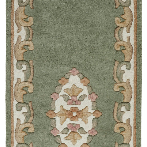Royal Green Traditional Hand Tufted Wool Runner Rug - Pendle Village Furniture