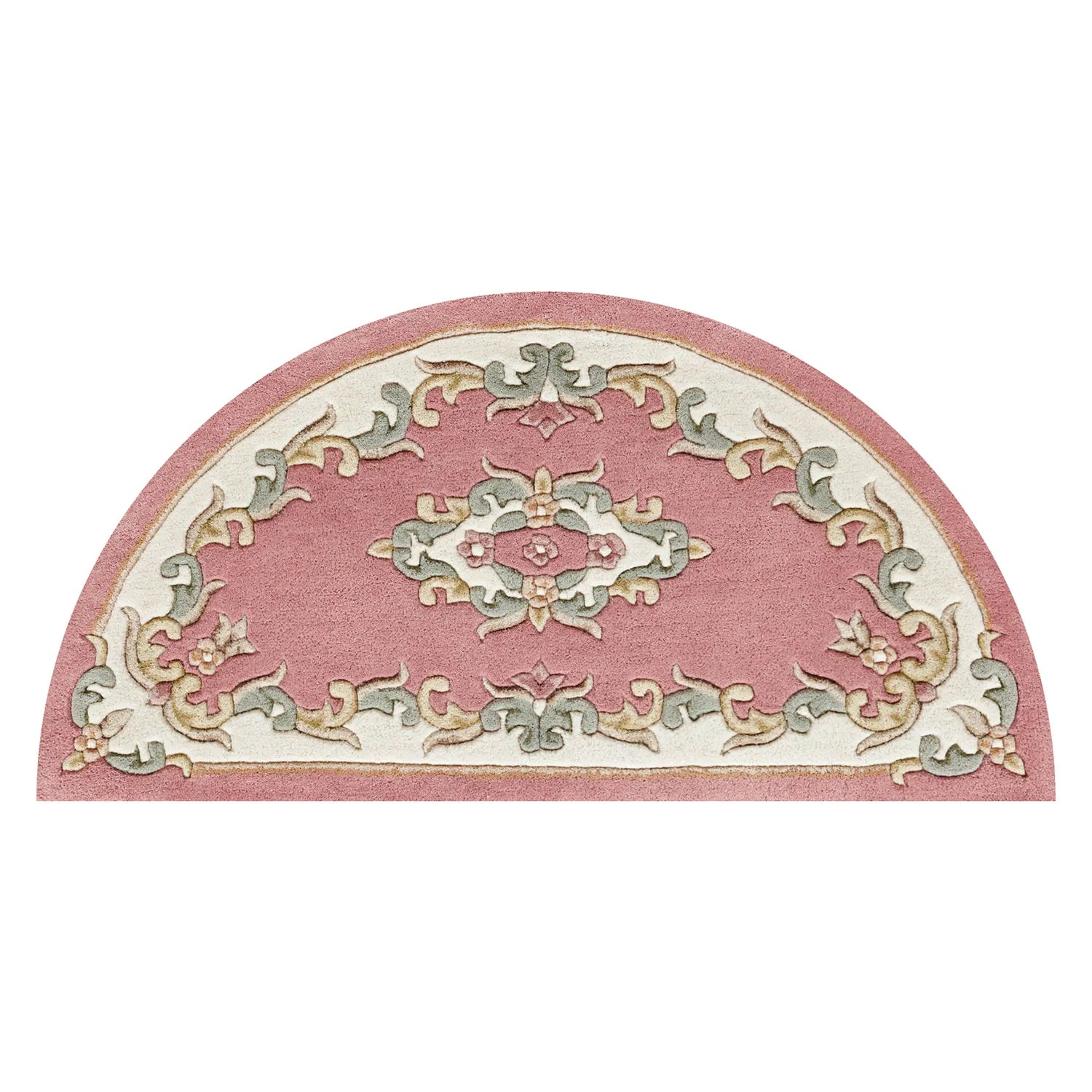Royal Rose Round & Half Moon Traditional Hand Tufted Wool Rugs - Pendle Village Furniture