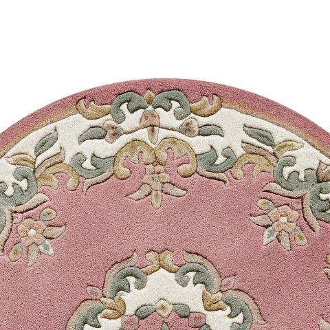 Royal Rose Round & Half Moon Traditional Hand Tufted Wool Rugs - Pendle Village Furniture