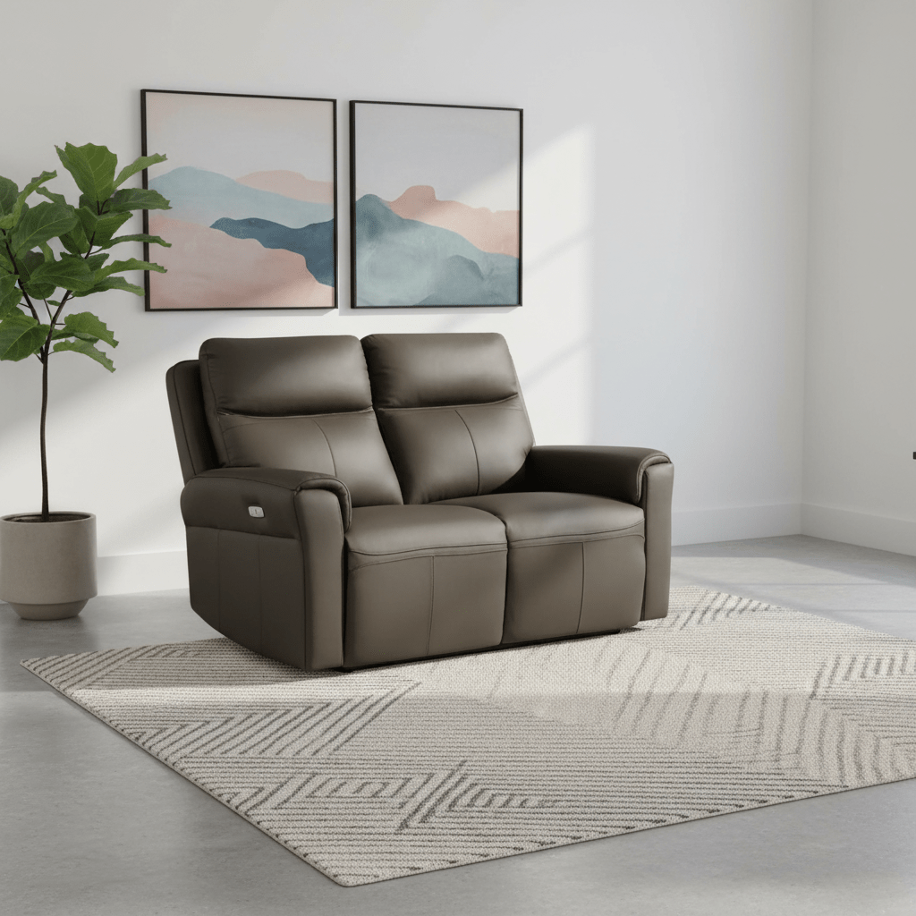 Dylan Grey Electric Reclining 2 Seater Sofa
