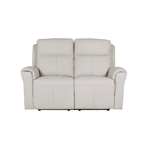 Russo Stone Leather Electric Recliner 2 Seater Sofa