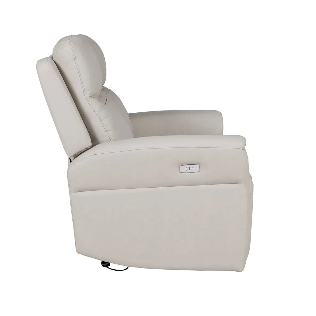 Russo Stone Leather Power Recliner 2 Seater Sofa