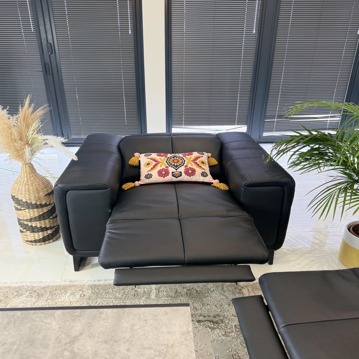 Low-maintenance upholstery suitable for practical living.
