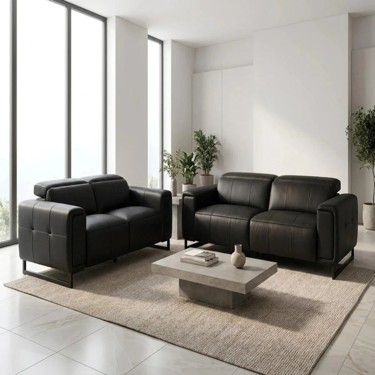 3+2 seater electric recliner sofa set designed for modern living.