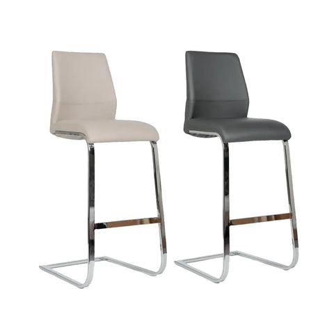 Bolton PVC Bar Chairs with Chrome Legs – Set of 2
