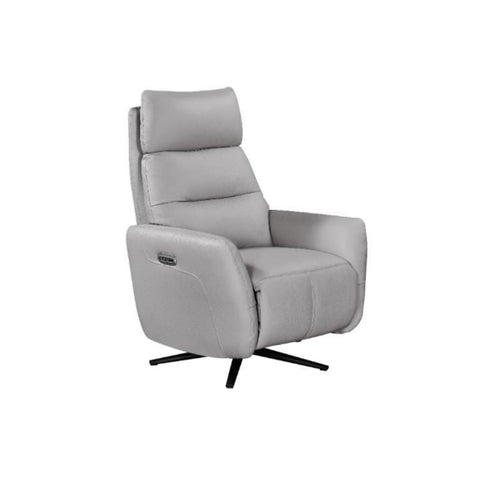 Aveline Leather Swivel Lift & Recliner Chair – Grey or Taupe - Pendle Village Furniture