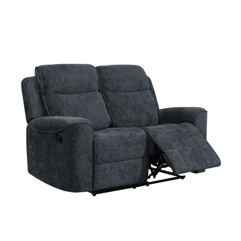 Salford Dark Grey Fabric Manual Recliner Sofa Collection - Pendle Village Furniture