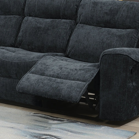 Salford Dark Grey Fabric Manual Recliner Sofa Collection - Pendle Village Furniture