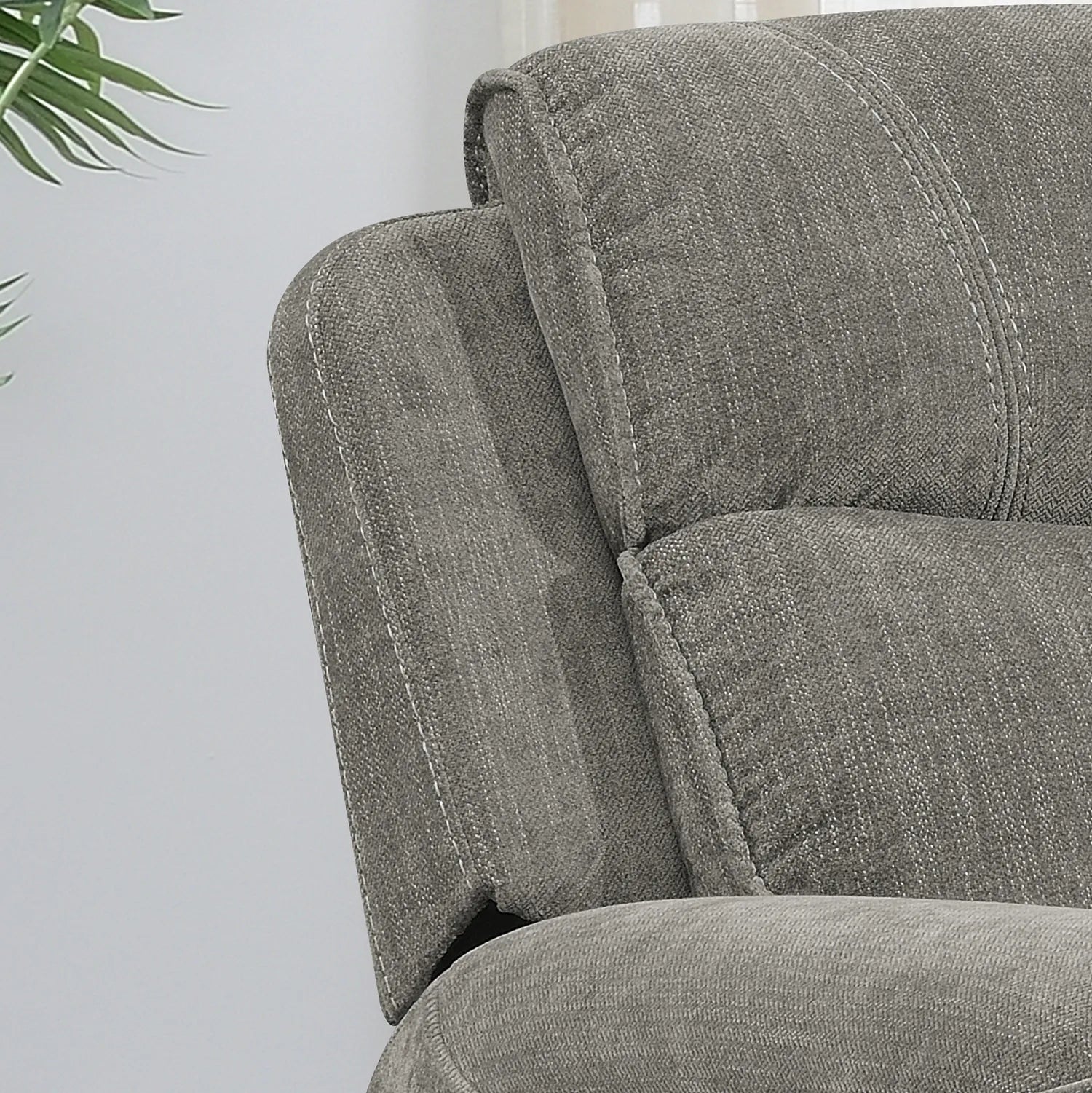 Salford Light Grey Fabric Manual Recliner Sofa Collection