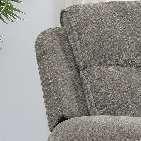 Salford Light Grey Fabric Manual Recliner Sofa Collection