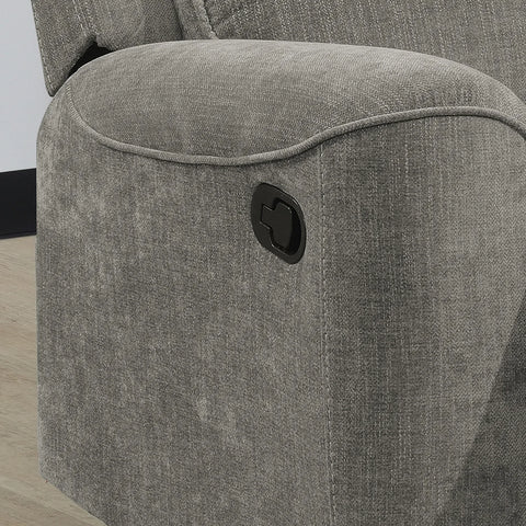 Salford Light Grey Fabric Manual Recliner Sofa Collection