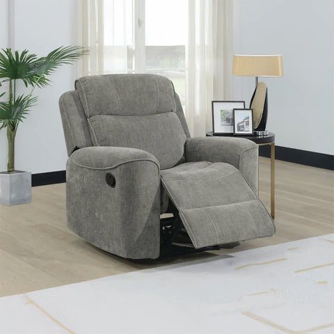 Salford Light Grey Fabric Manual Recliner Sofa Collection