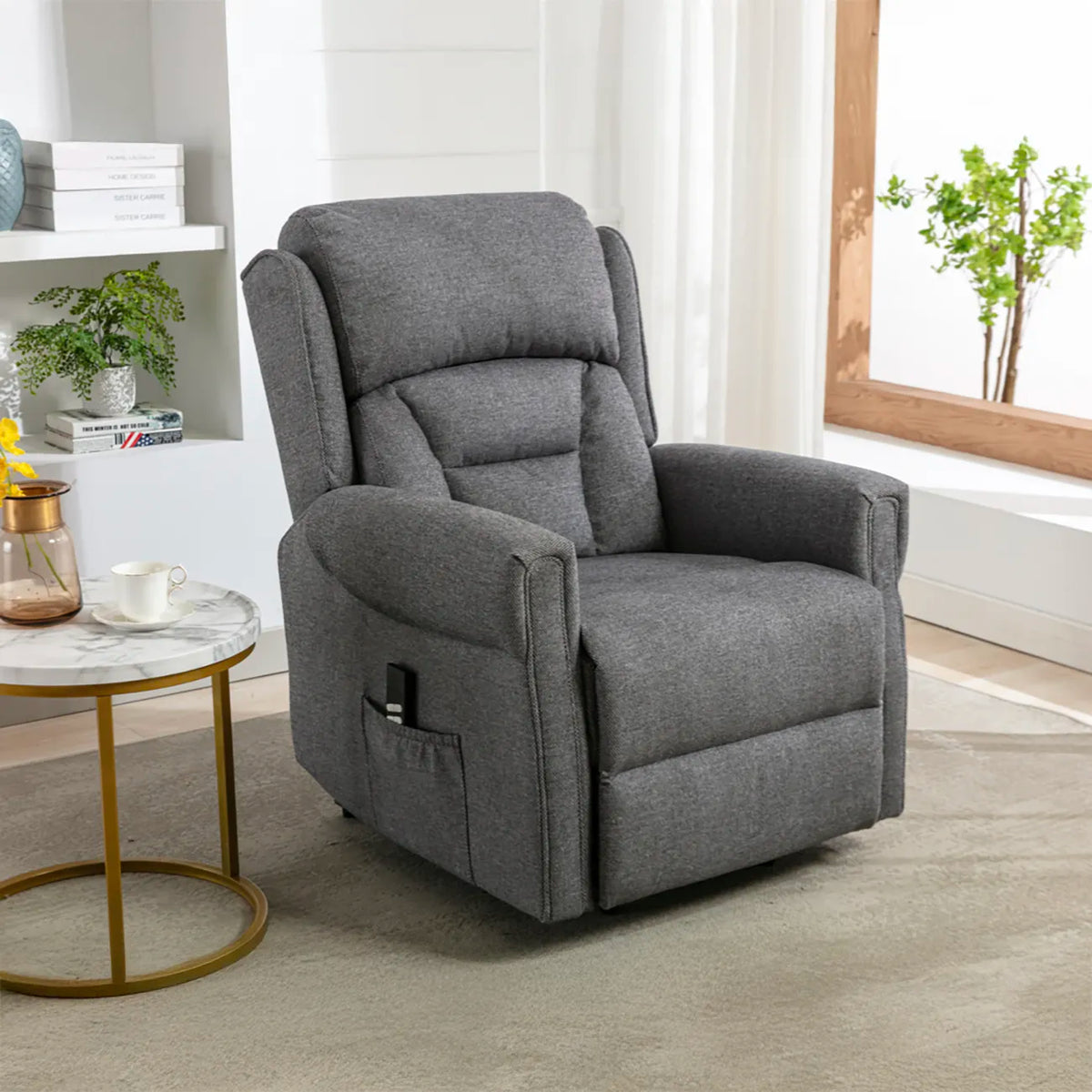 Sandringham Grey Lift & Tilt Recliner (Dual Motor) - Pendle Village Furniture
