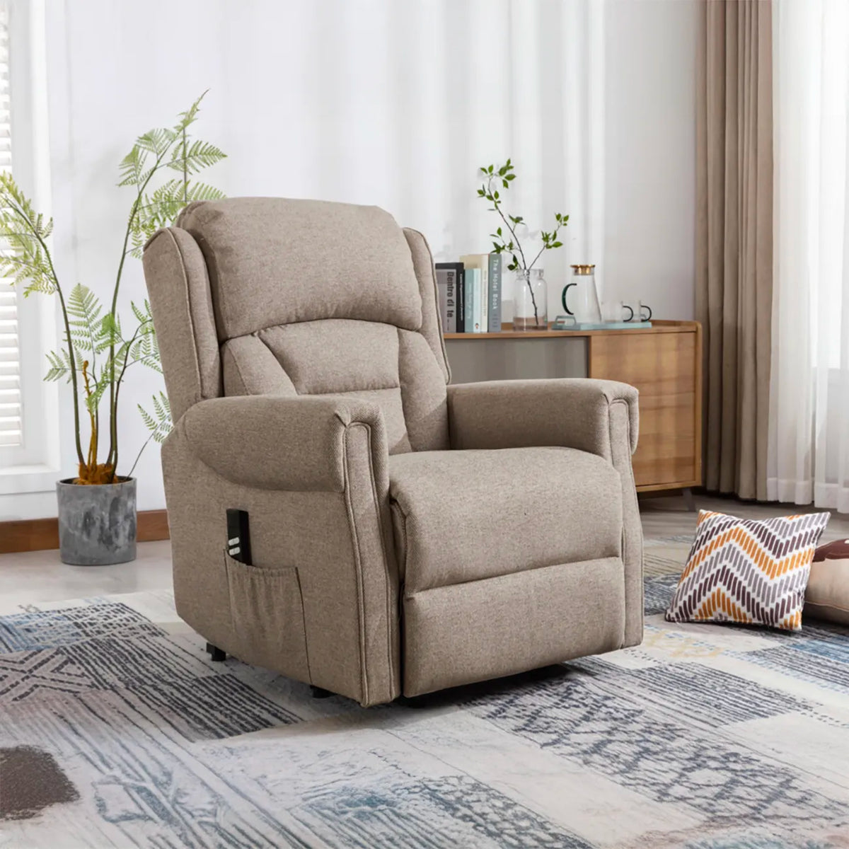 Sandringham Taupe Lift & Tilt Recliner (Dual Motor) - Pendle Village Furniture
