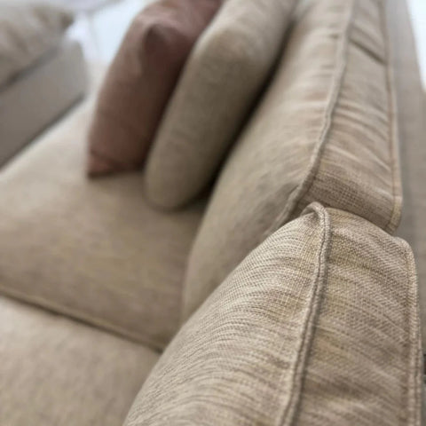 Elegant L-shaped sofa designed as a statement piece.