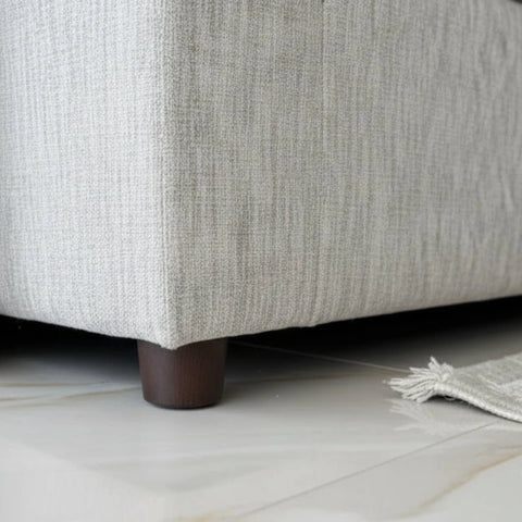 Strong corner sofa feet ensuring balanced weight distribution.