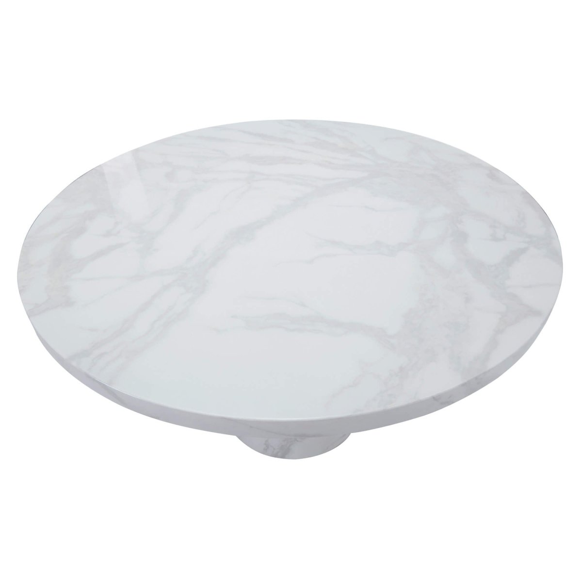 Karra White Round Marble Dining Table – 130cm - Pendle Village Furniture