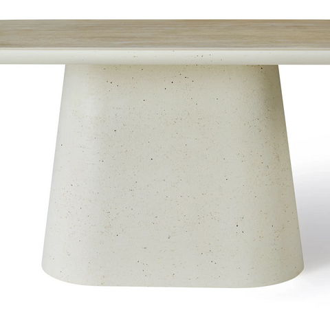 Selena Large Ivory & Travertine Dining Table – W200cm