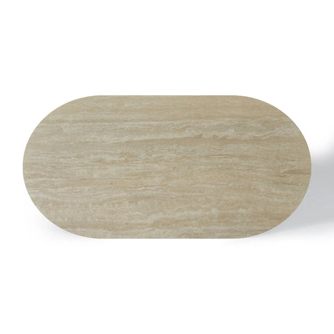 Selena Large Ivory & Travertine Dining Table – W200cm