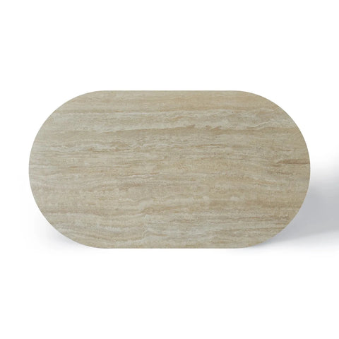 Selena Small Ivory & Travertine Dining Table – W160cm