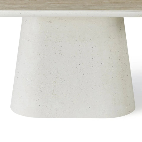 Selena Small Ivory & Travertine Dining Table – W160cm