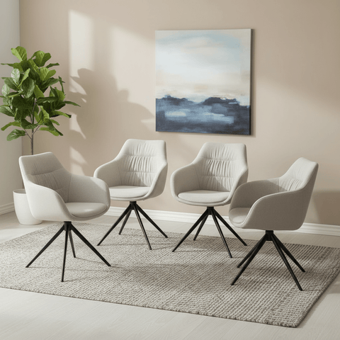 Set of 4 Bosley Natural Carver Dining Chairs