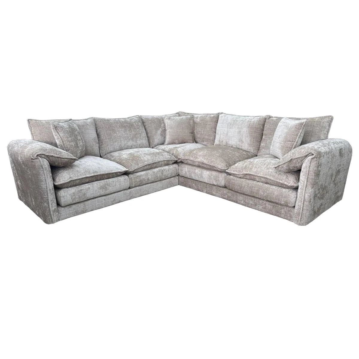 Shaldon Beige Family Corner Sofa with Deep Cushioned Seating
