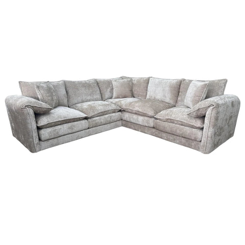 Shaldon Beige Family Corner Sofa with Deep Cushioned Seating