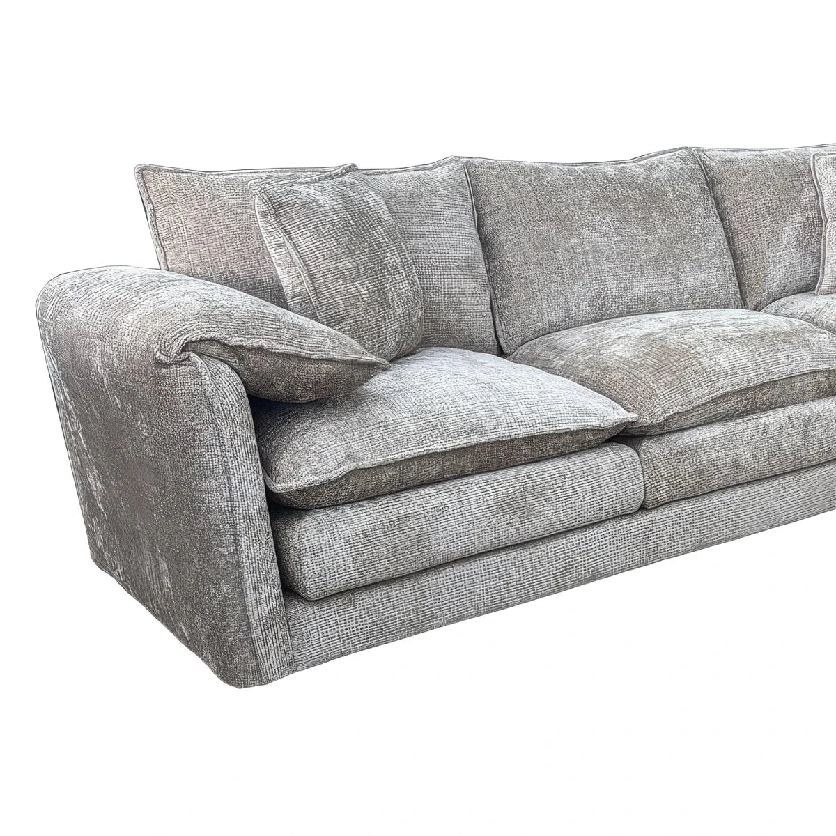 Shaldon Beige Family Corner Sofa with Deep Cushioned Seating
