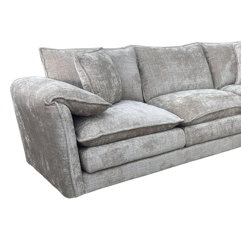 Shaldon Beige Family Corner Sofa with Deep Cushioned Seating