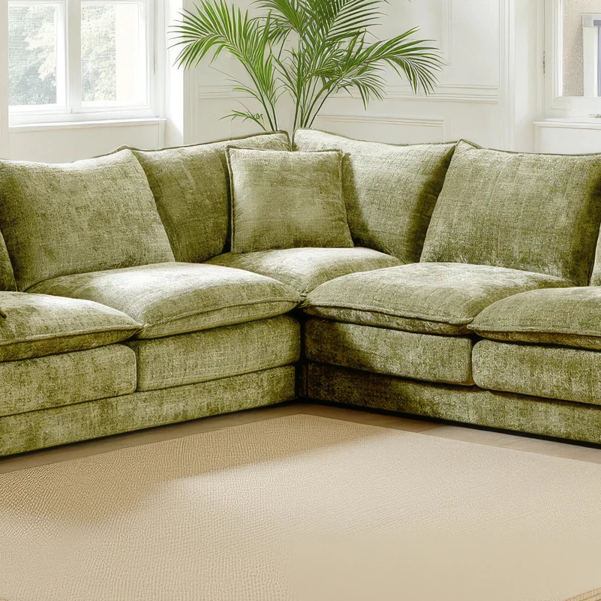 Shaldon Fabric Corner Sofa with Pocket Coil Seat Construction