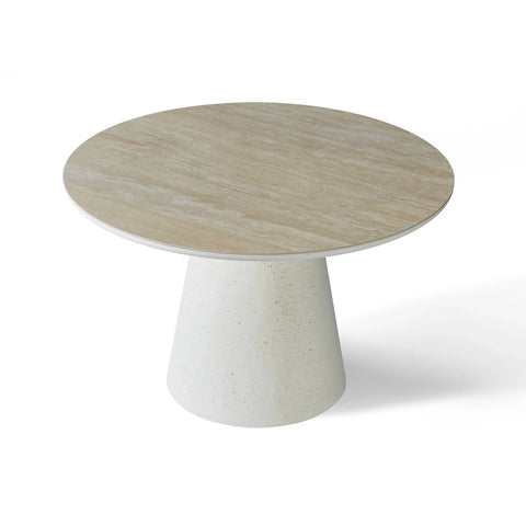 Shelby Ivory Travertine Dining Table 120cm