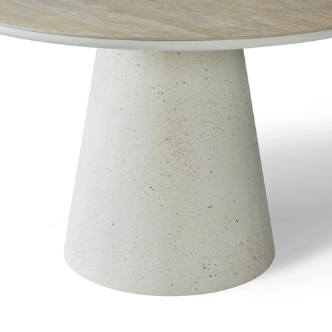 Shelby Ivory Travertine Dining Table 120cm