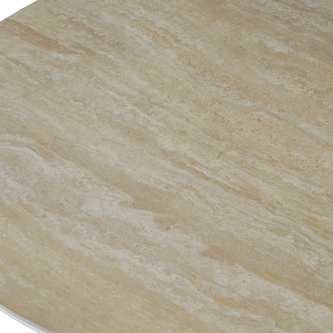 Shelby Ivory Travertine Dining Table 120cm