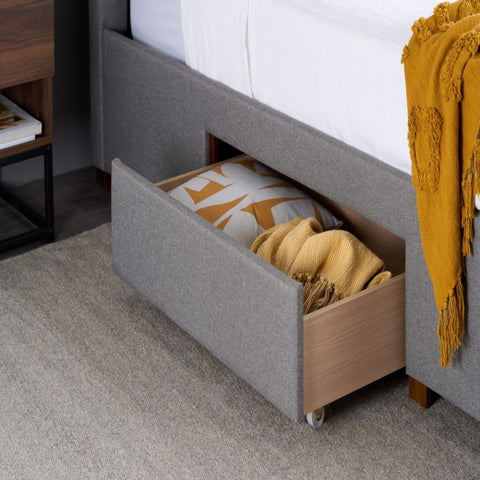Built-in drawers providing organised storage solution.