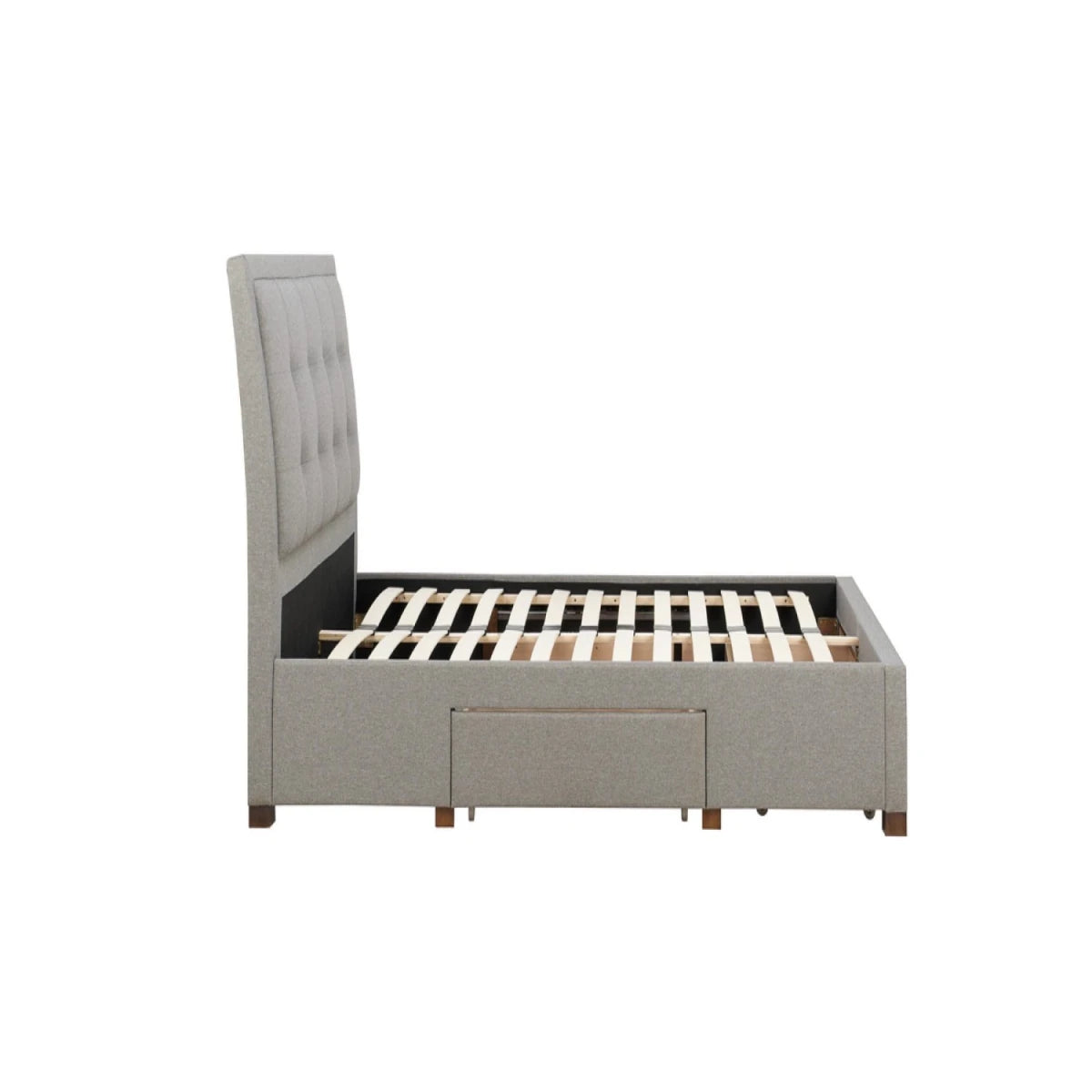 Strong bed frame built for long lasting durability.