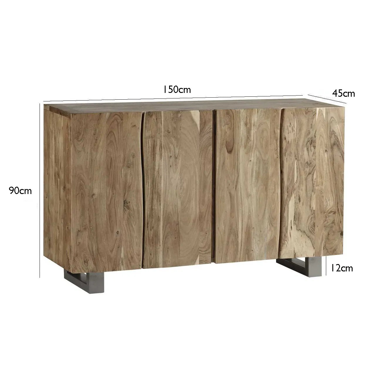 Sierra Live Edge Acacia Wood Sideboard - Pendle Village Furniture