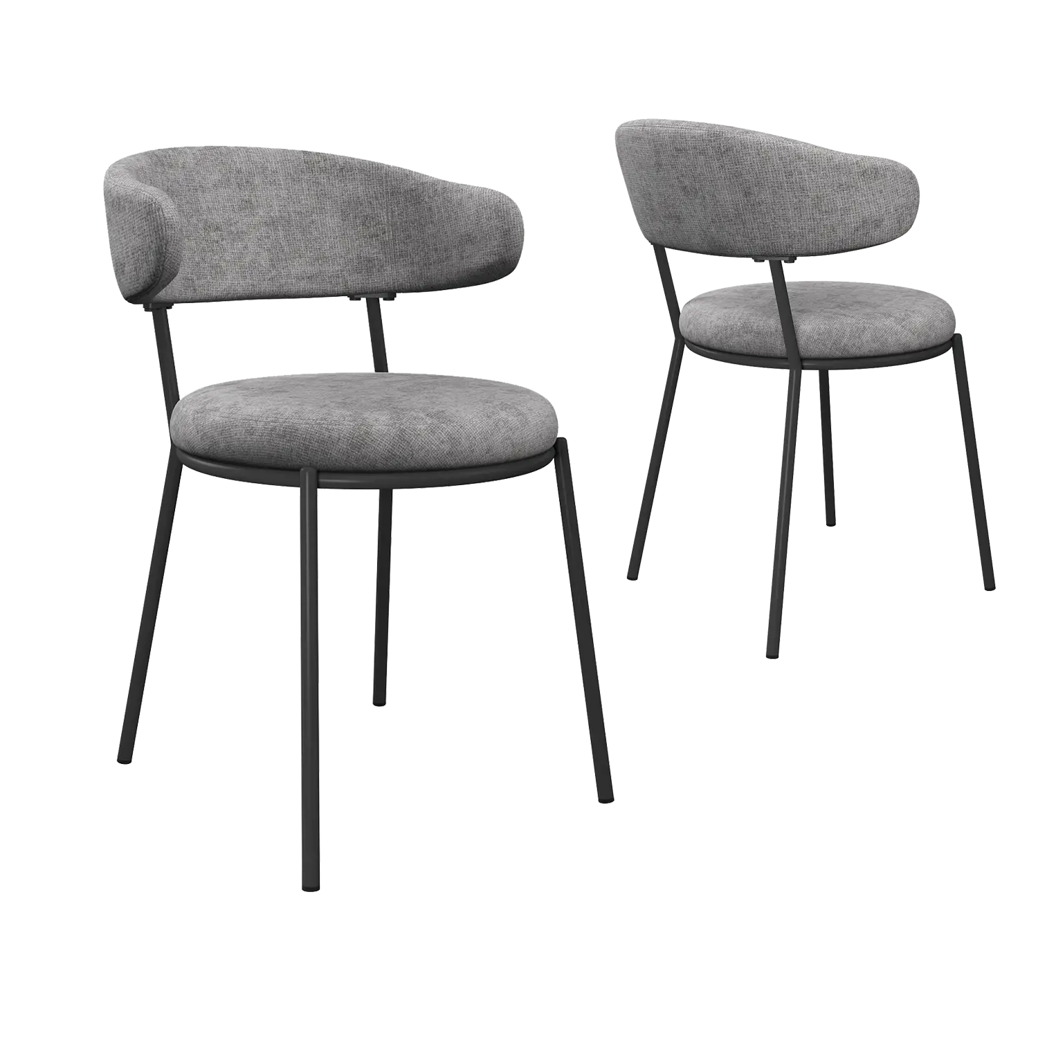 Ria Grey Round Set of 6 Dining Chairs, also available in Rust - Main Image 