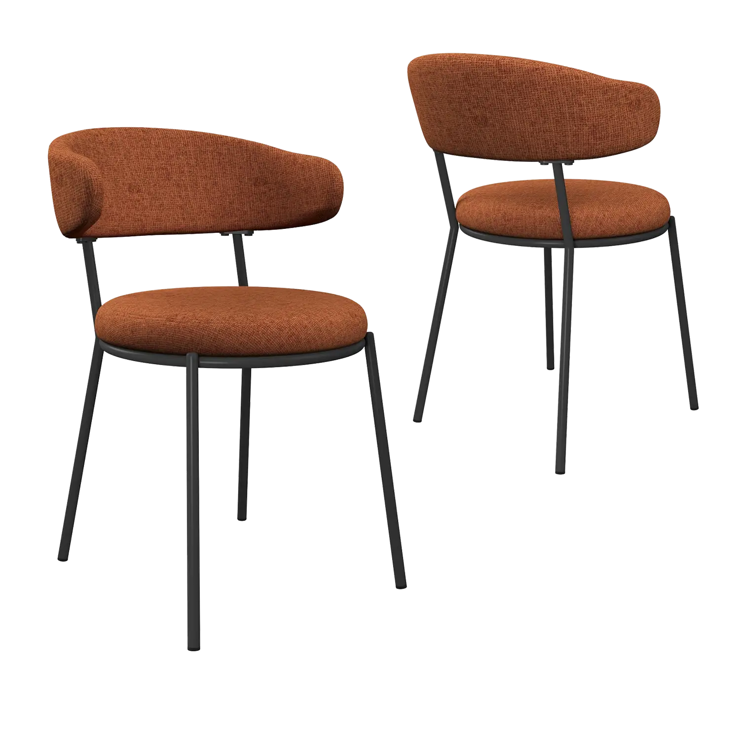 Ria 160cm Oval Light Grey Melamine Dining Table Set, also available in a Round table - Orange Dining Chairs