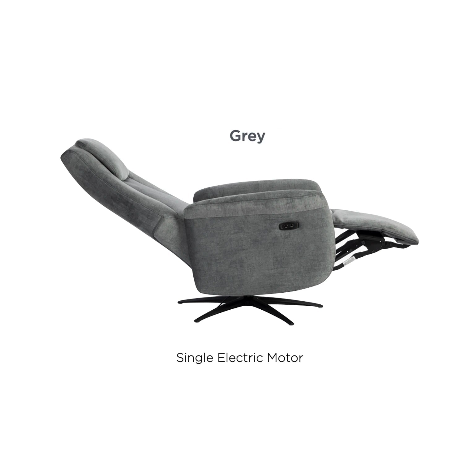 Skipton Grey Swivel Electric Recliner Chair - Pendle Village Furniture