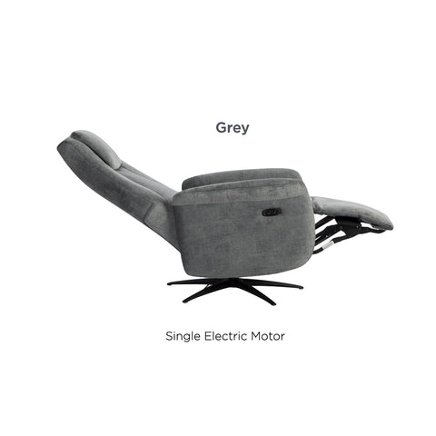 Skipton Grey Swivel Electric Recliner Chair - Pendle Village Furniture