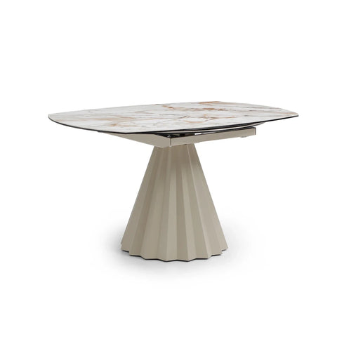 Skylar Champagne Round Extending Dining Table W140cm