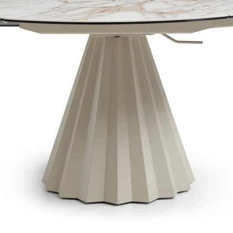 Skylar Champagne Round Extending Dining Table W140cm